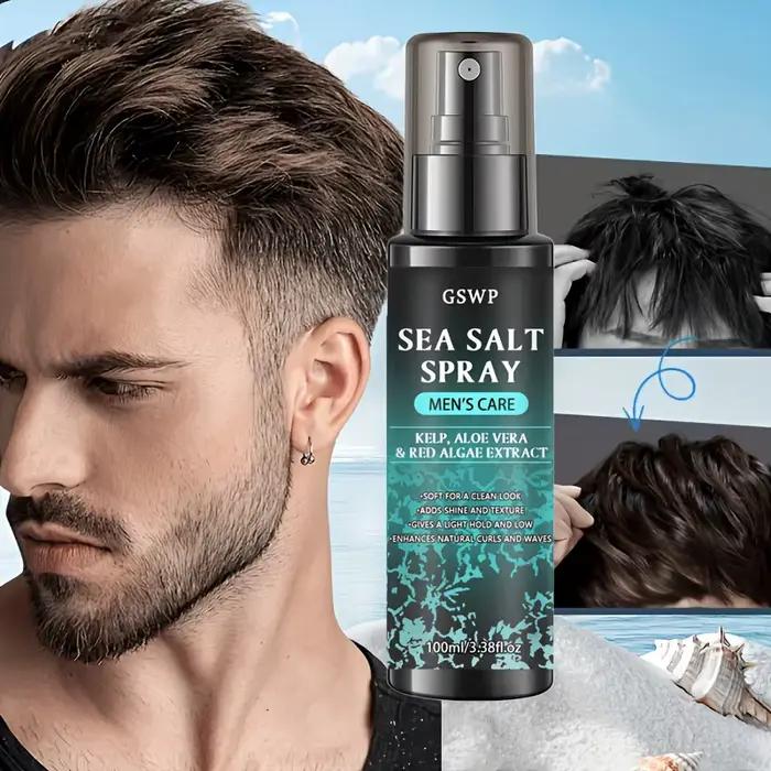 GSWP Spray Définition Boucles au Sel Marin, Crée une Texture et un Volume Naturels, Contrôle du Sébu