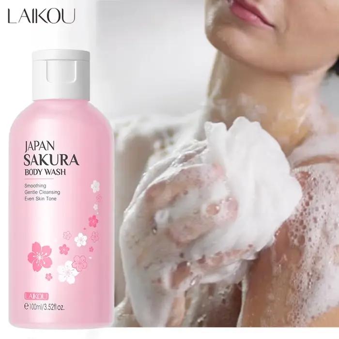 Gel douche LAIKOU Sakura, hydratation longue durée, parfum longue durée, mousse douce, produit de ne
