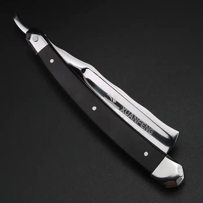 XUANFENG-Rasoir Pliant à Miroir en Acier pour Homme, Haute Dureté, Bord Droit Tranchant, 440C