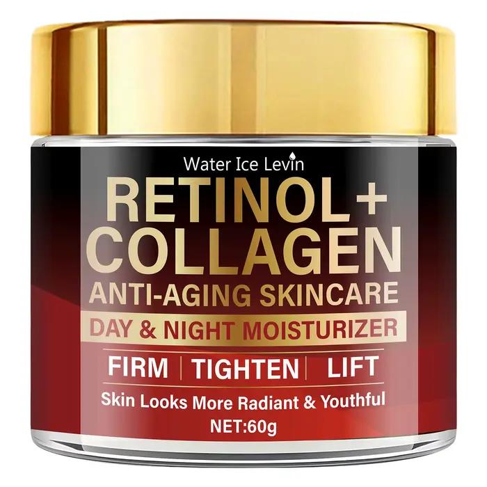 Crème à double effet au collagène au rétinol, 60g, Anti-âge, raffermissant, jour et nuit, revitalisa