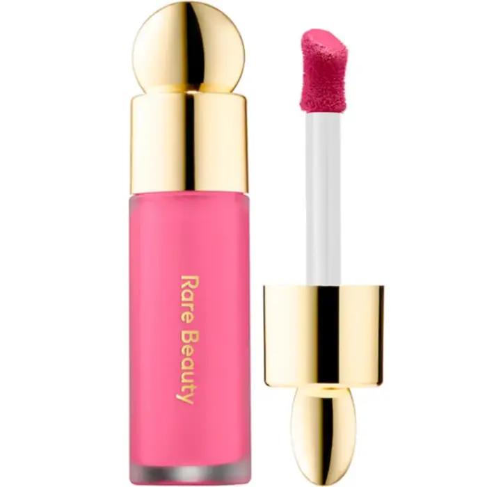 Rare Beauty Hot Happy Joy Lucky Liquid Blush, Bronzer Liquide 3D pour le Visage, Gloss Lèvres Effet 