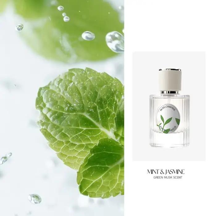 HOPE CHRISTINE Parfum Menthe Jasmin Musc Vert Blanc Parfum longue durée EDP Spray pour Femme Arôme N