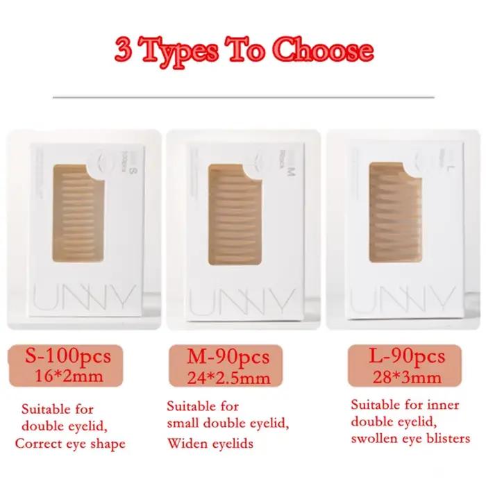 U N Y autocollant de bande de paupière Invisible Double pli pâte de paupière bande Beige auto-adhési