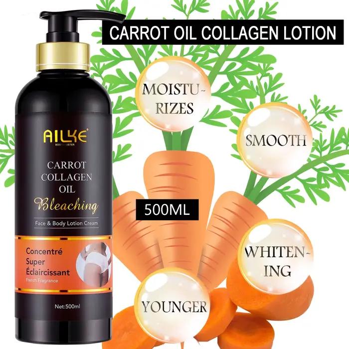Lotion corporelle éclaircissante et hydratante AILKE, pour peaux foncées et noires, avec collagène, 