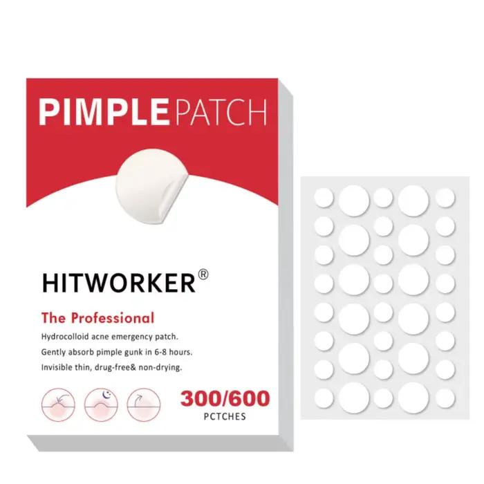 Patch anti-acné en hydrogel rond, imperméable, doux et non irritant, nettoyage en profondeur, patch 