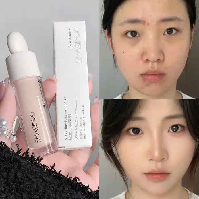 Crème anti-cernes liquide hydratante, maquillage imperméable, couverture durable, acné, fond de tein