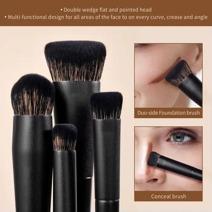 Jessup ensemble de pinceaux de maquillage, 10-14 pièces pinceau de maquillage Contour fond de teint 