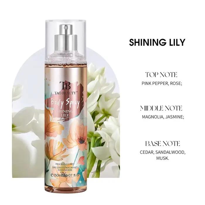 Spray parfumé 150 ml, parfum longue durée, senteur florale fruitée légère, spray parfumé botanique f