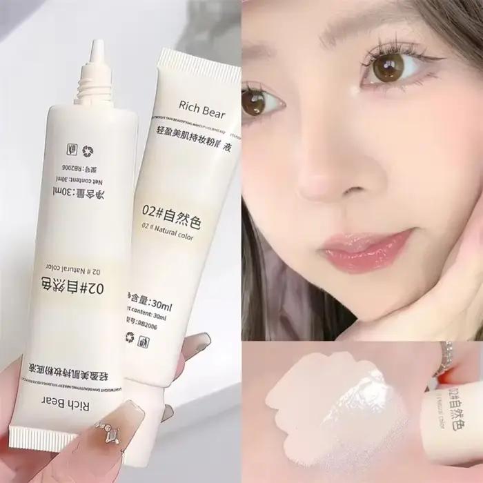 Fond de teint liquide hydratant blanc ivoire, couleur naturelle, léger, non collant, maquillage BB c