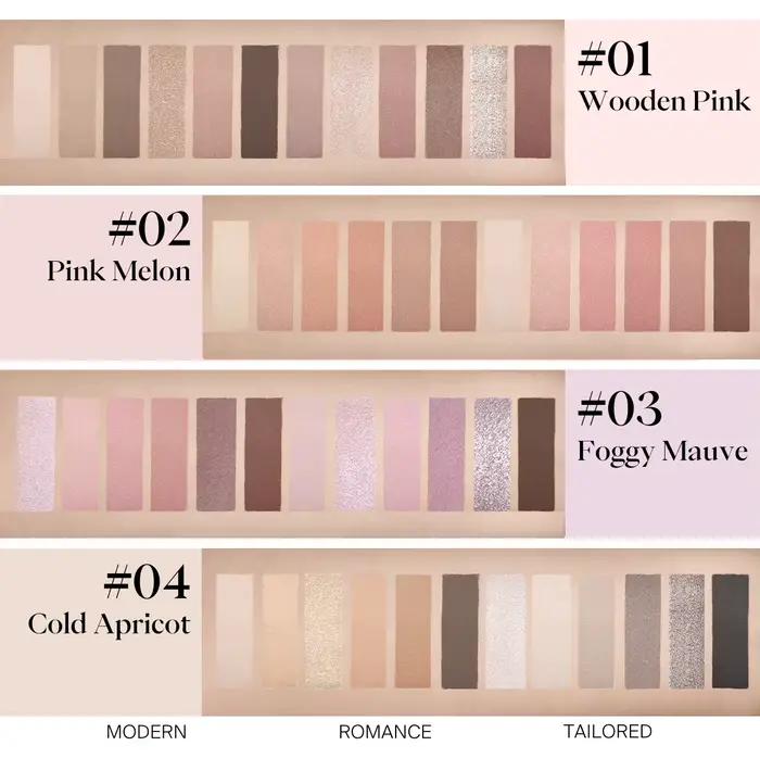 JOOCYEE Palette de fards à paupières 12 nuances