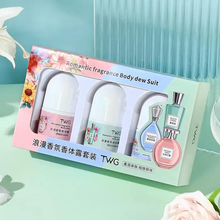 Parfum solide pour le corps, lotion roll-on, senteur romantique, notes boisées, florales et fruitées
