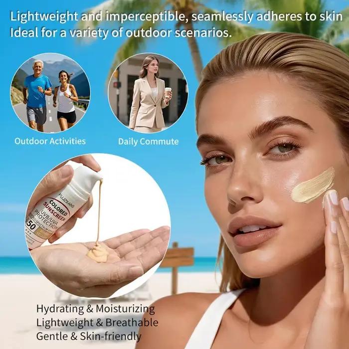 Crème solaire teintée SPF 50 PA++++