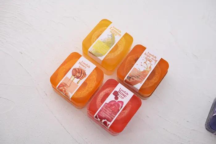 S + 100g curcuma Loofah savon nettoyant pour le visage fait à la main purifiant en profondeur blanchissant soins de la peau douche corporelle propre