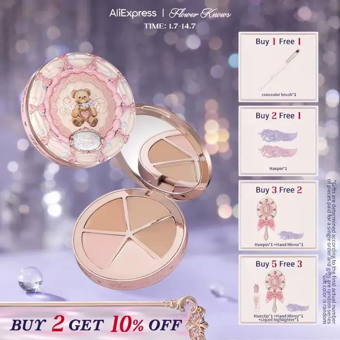 [NOUVEAU] Palette de correcteurs 4 couleurs Flower Knows The Sweetie Bear Collection