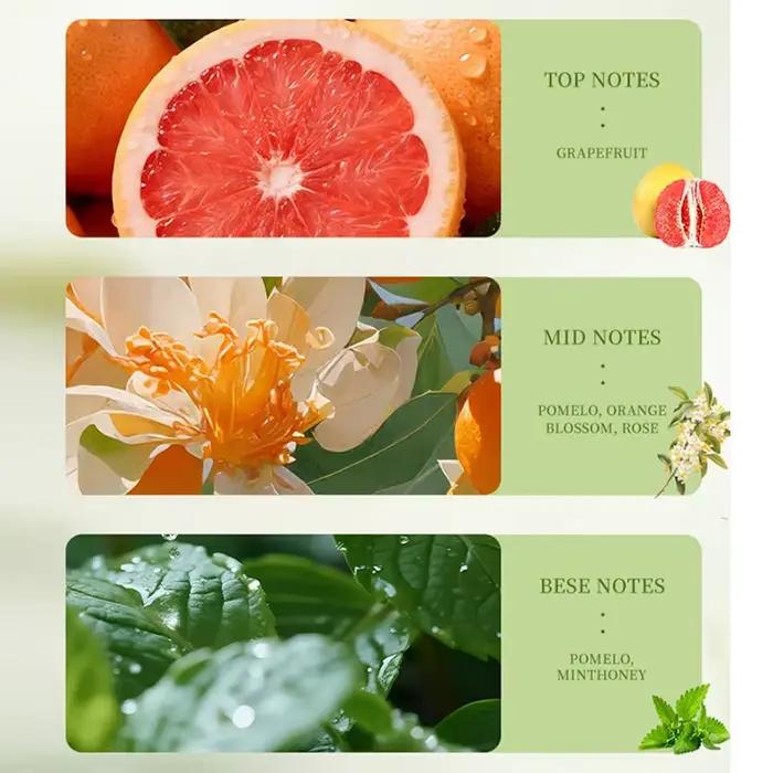 Parfum aux notes de pomelo et agrumes