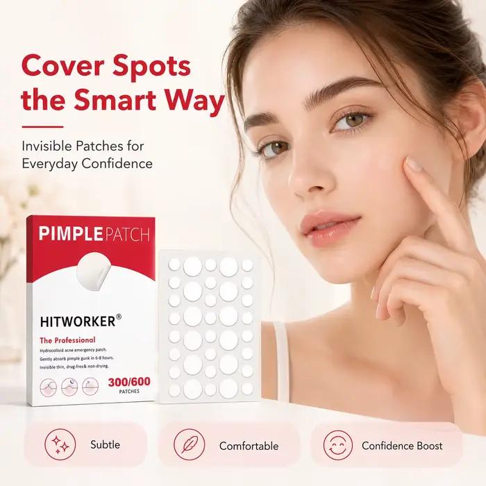 Patch anti-acné en hydrogel rond