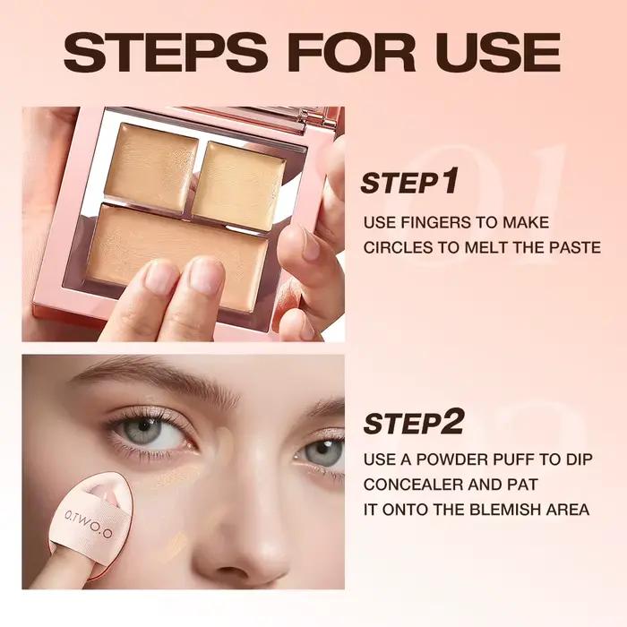 O.TWO.O crème anti-cernes liquide imperméable couverture complète correcteur longue durée cicatrices du visage