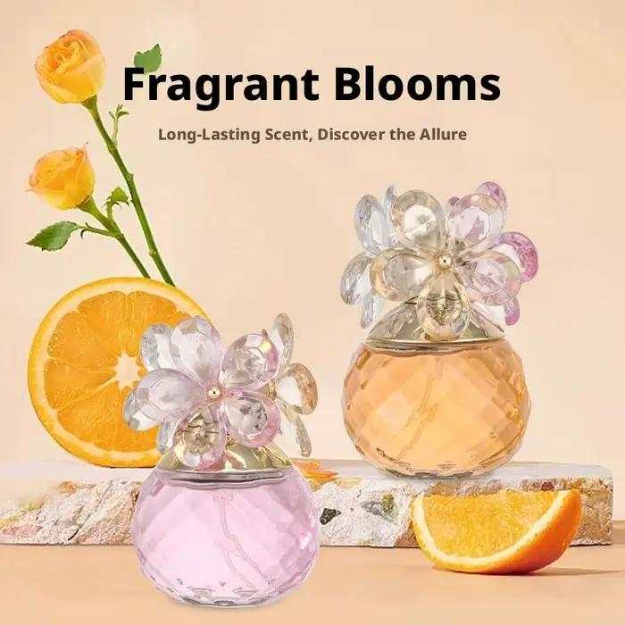 Parfum pour femme 60ml avec capuchon fleur en cristal