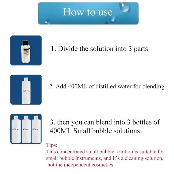 Solution professionnelle dermabrasion, sérum pour le visage Aqua 50ml pour machines de soins de la peau, traitement hydratant et nettoyant en profondeur pour Salon