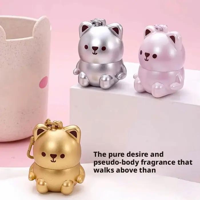 Parfum solide en forme d'ours mignon pour fille et femme