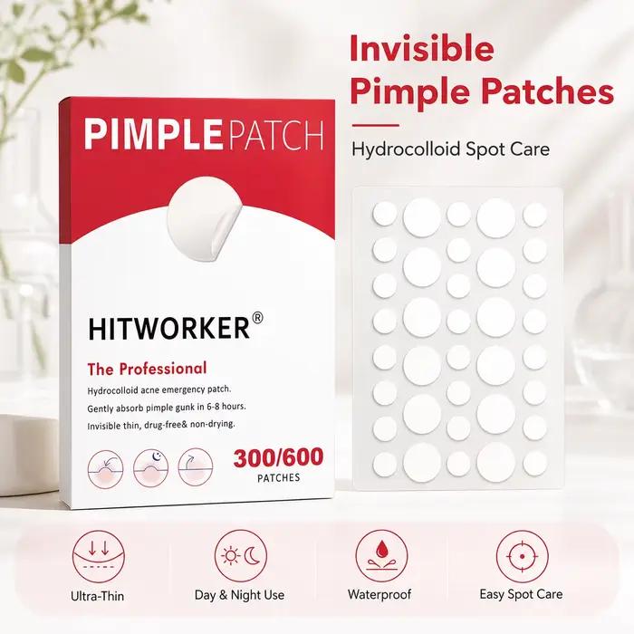 Patch anti-acné en hydrogel rond