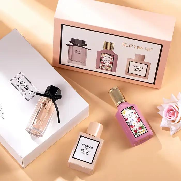 Haute qualité femmes Parfum 75ML coffret cadeau 3 pièces ensemble Eau