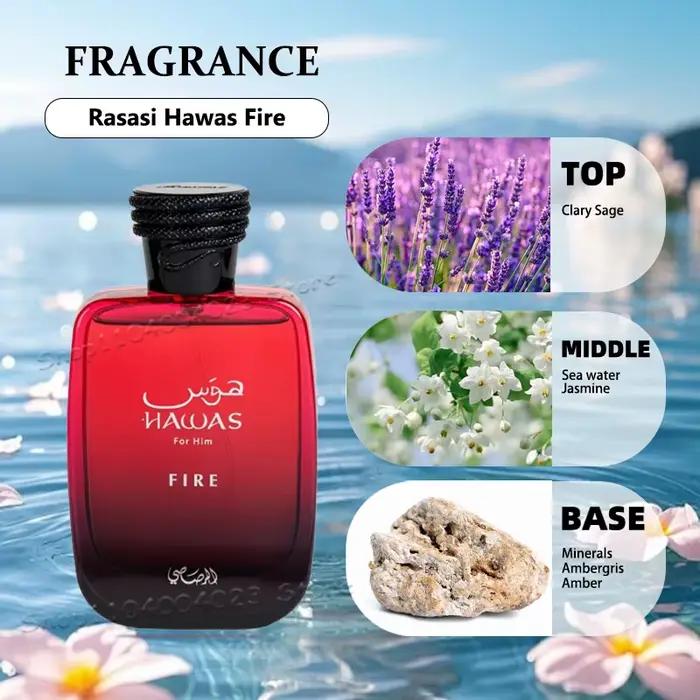 100ML Hawas glace pour hommes Eau de Parfum Spray Original
