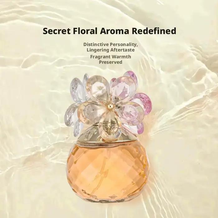 Parfum pour femme 60ml avec capuchon fleur en cristal