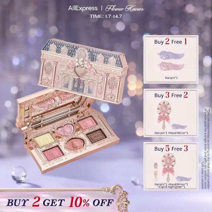 [NOUVEAU] Palette de maquillage 6 couleurs Flower Knows The Sweetie Bear Collection
