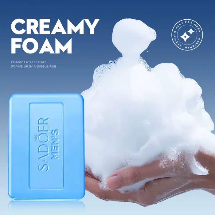 Savon de parfum de bain trois en un pour hommes, noisette de sorcière, Aloe, hydratant, contrôle de l'huile, huile essentielle végétale, nettoyant pour le visage, mains
