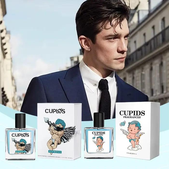 Nouveau Cupides hypnose phéromone parfum bleu océan hommes charme Cologne Boost confiance Sexy rencontres attire les femmes Couple corps Spray