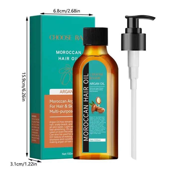 L'huile essentielle de soin capillaire empêche les cheveux secs et fendus, hydrate en douceur, nourrit et adoucit la lumière