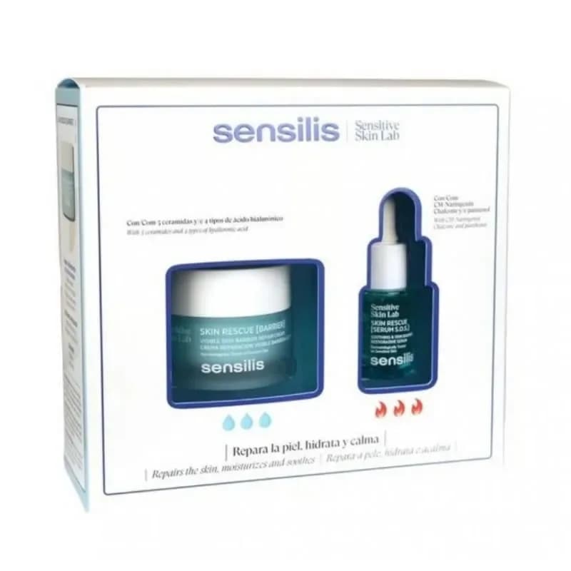 Sensilis Skin Rescue Crème Réparatrice Barrière 50 ml Coffret 2 Pièces