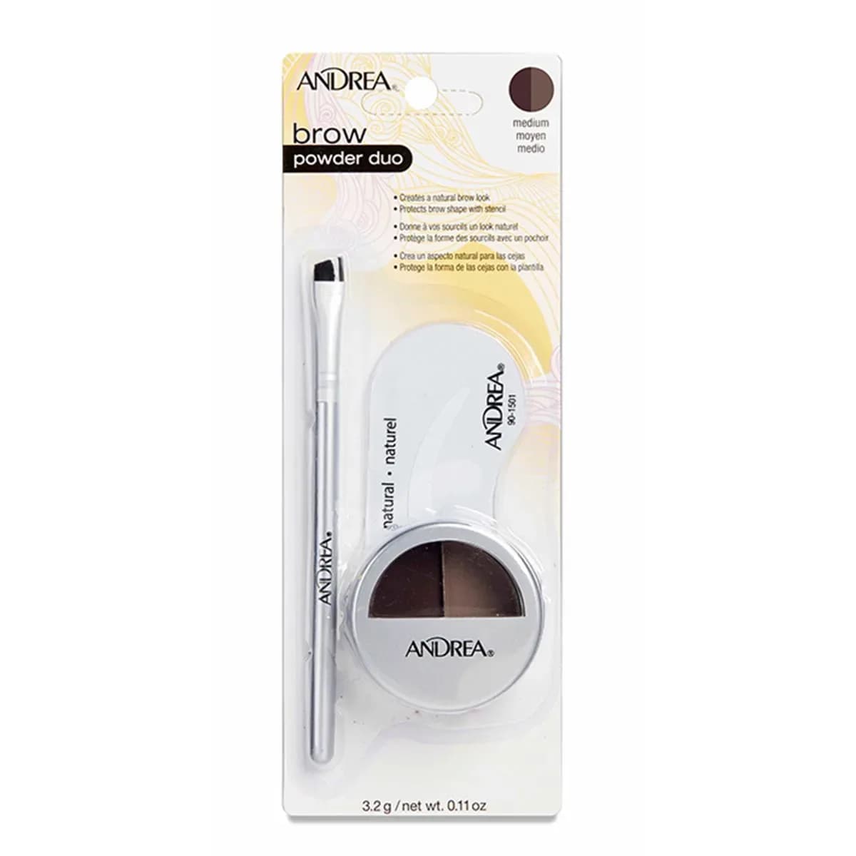 Eurostil Cejas Andrea Powder Duo Marron Medio 1un