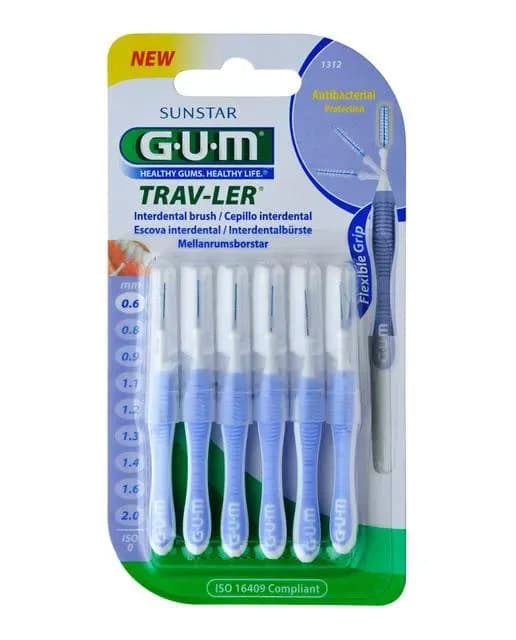 Sunstar Gum Pinceau Interdentaire 0,6mm Trav-Ler 6 Uds
