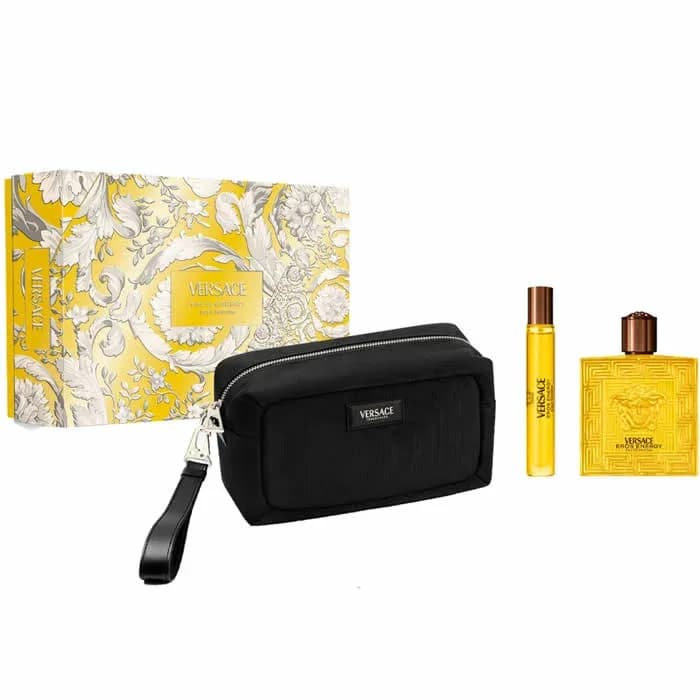 Versace Eros Energy Pour Homme Eau De Parfum Vaporisateur 100ml Coffret 3 Produits