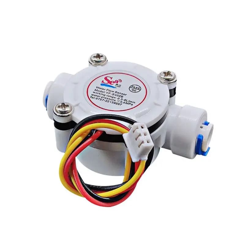 Compteur de débit pour distributeur d'eau, DN6 G, 1/4 pouces PE, capteur de débit, 0,3-10 l/min, ind