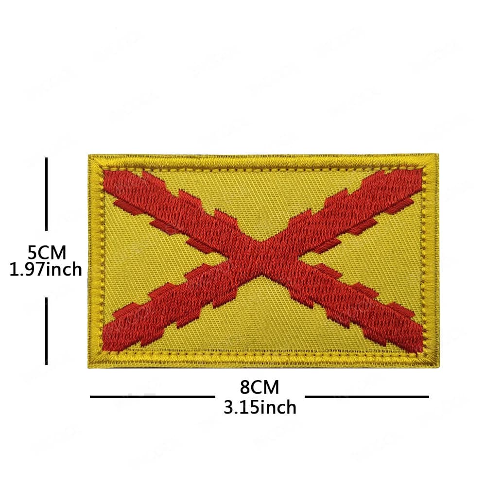 Drapeau espagnol Jauge Catégonia Valencia Andalousie Asturies Patchs tactiques Badges brodés pour sa