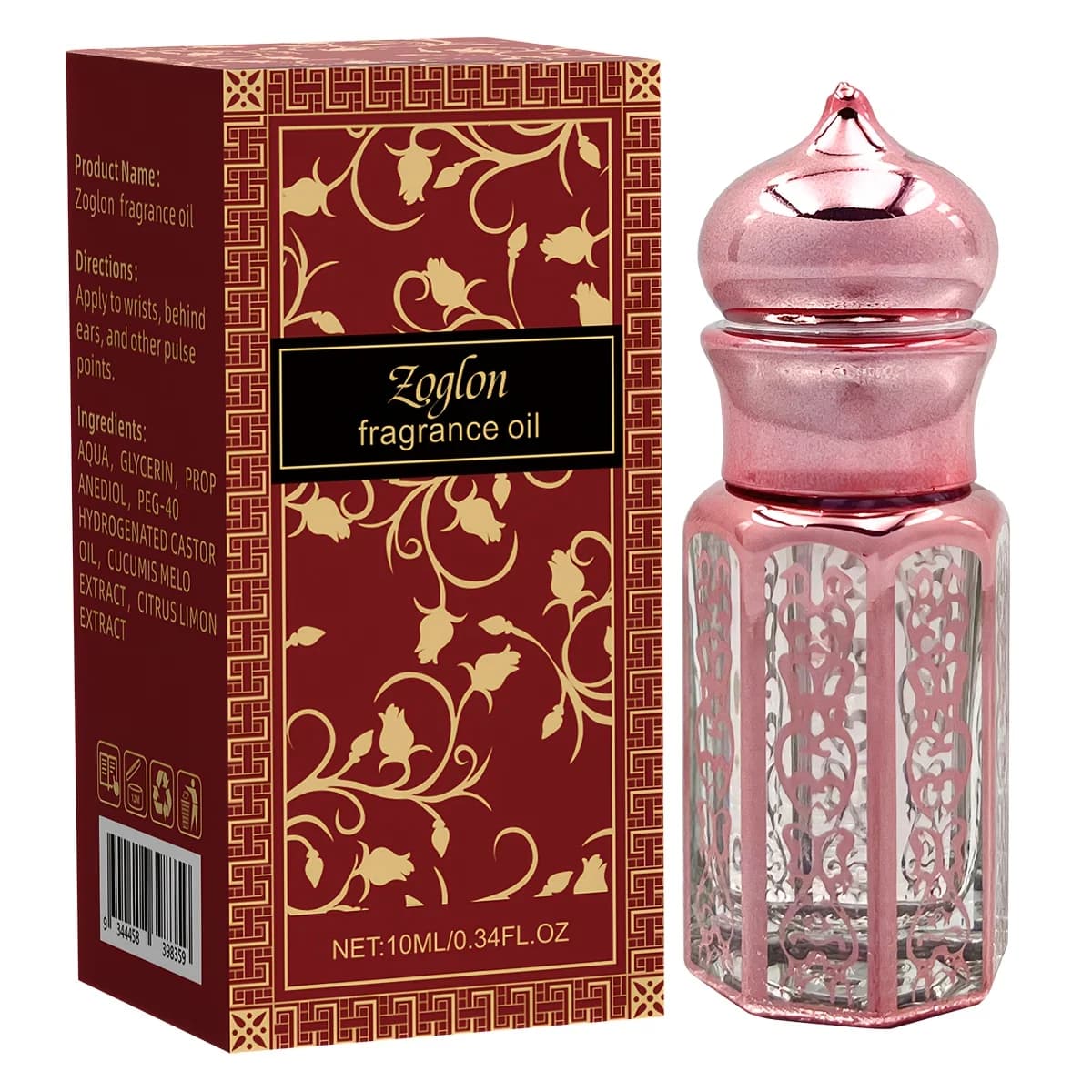Parfum Roll-on Arabe aux Notes Florales et Fruitées, Léger et Élégant, Idéal pour les Rendez-vous, l
