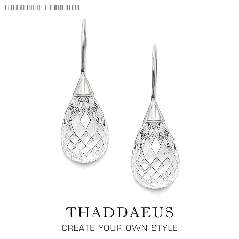 Boucles d'oreilles goutte d'eau en cristal, bijoux fins de Style européen pour femmes, cadeau en arg