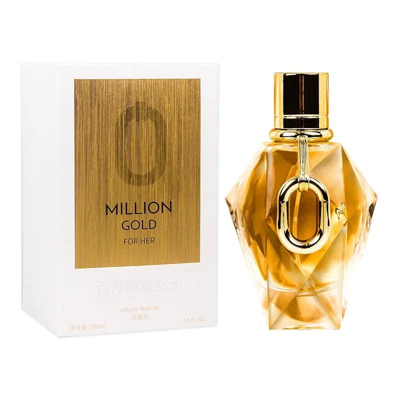 100ml Lady Gold Million Eau de Parfum - Parfum Floral Boisé Longue Durée - Parfum Féminin Frais Uniq