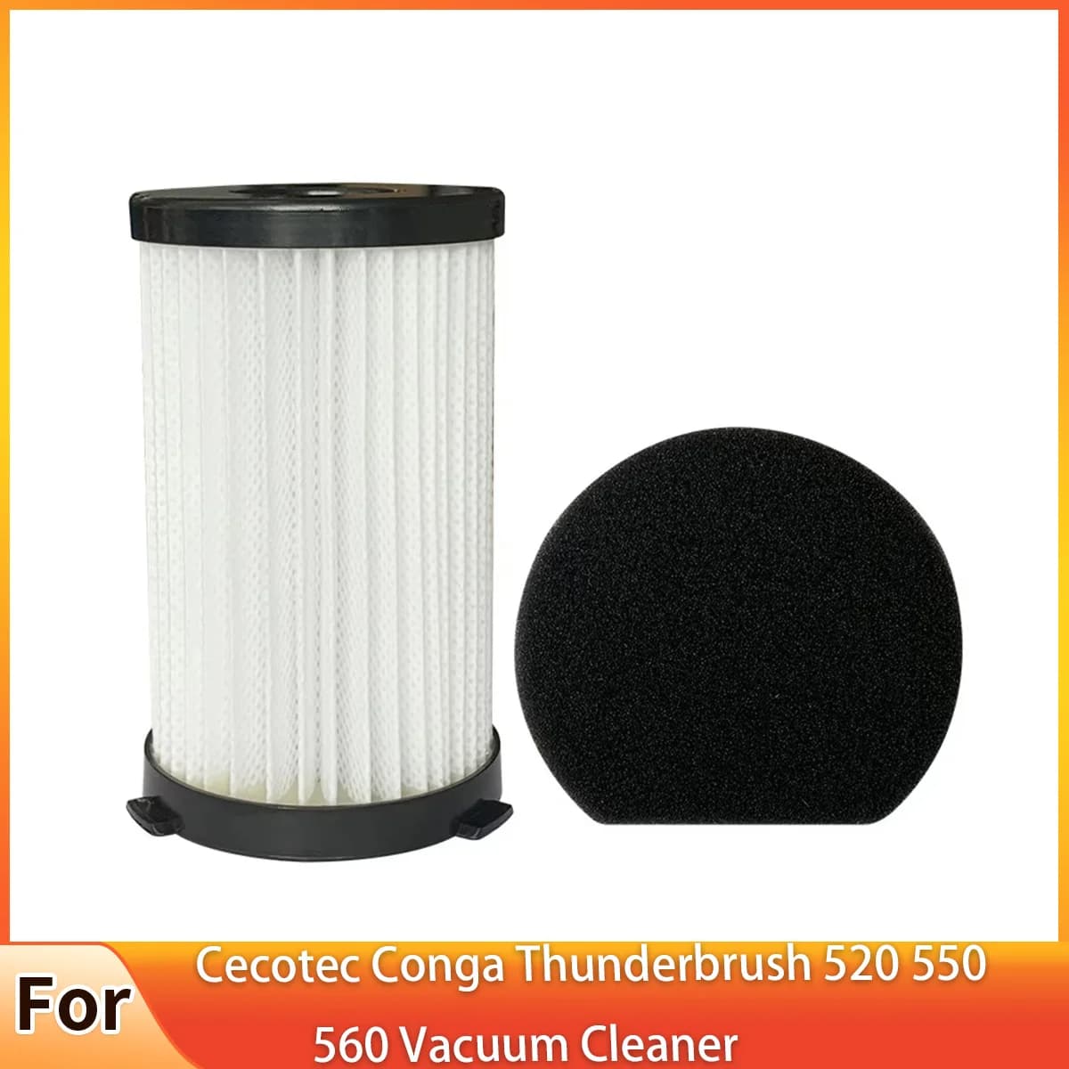 Filtres et éponges pour balai électrique Ariete, force pratique 2761 2759 RBT, Cecotec Conga Thunder