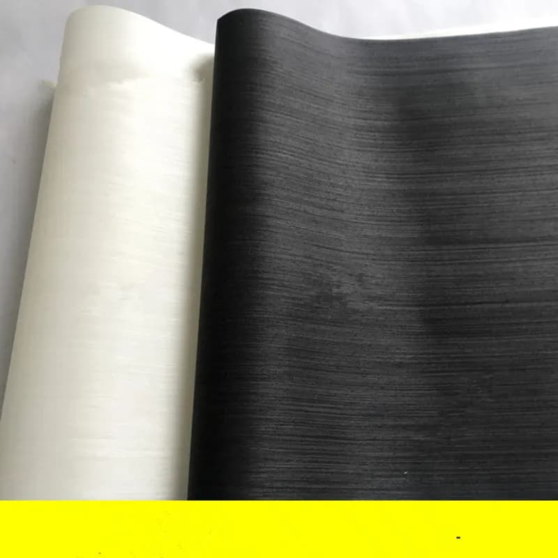 L:2.5 Mètres Largeur: 55cm Épaisseur: 0.2mm Peau de Bois de Document Pur Peau de Bois Noir Pur Peau 