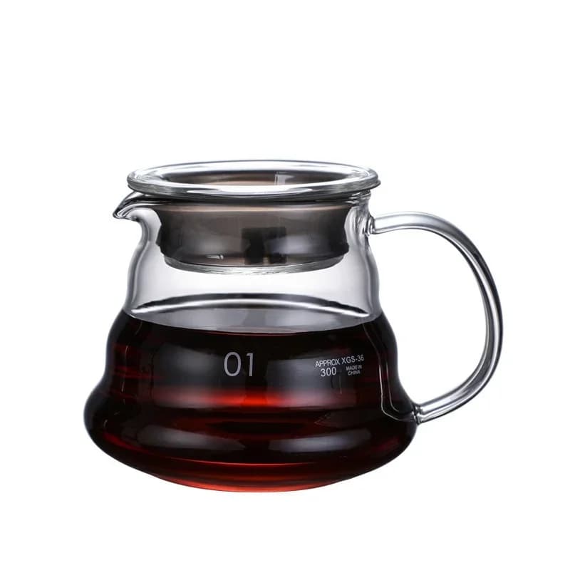Carafe à café infusée à la main en forme de nuage, bouilloire en verre transparent, pot de partage a