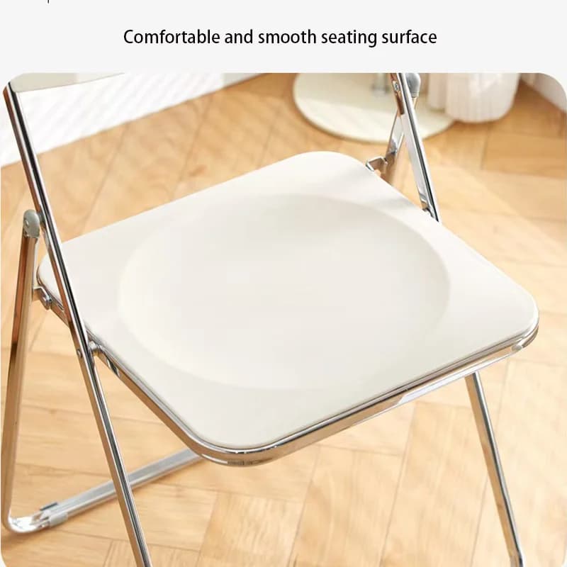 Chaise pliante transparente, chaise de salle à manger en acrylique, chaise de maquillage transparent