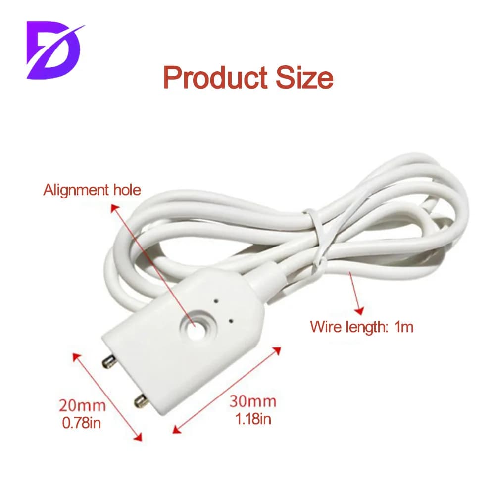Sonde de détection d'eau 1-3M pour détecteur de fuite d'eau électronique WIFI -10 ℃ ～50 ℃   pour l'e