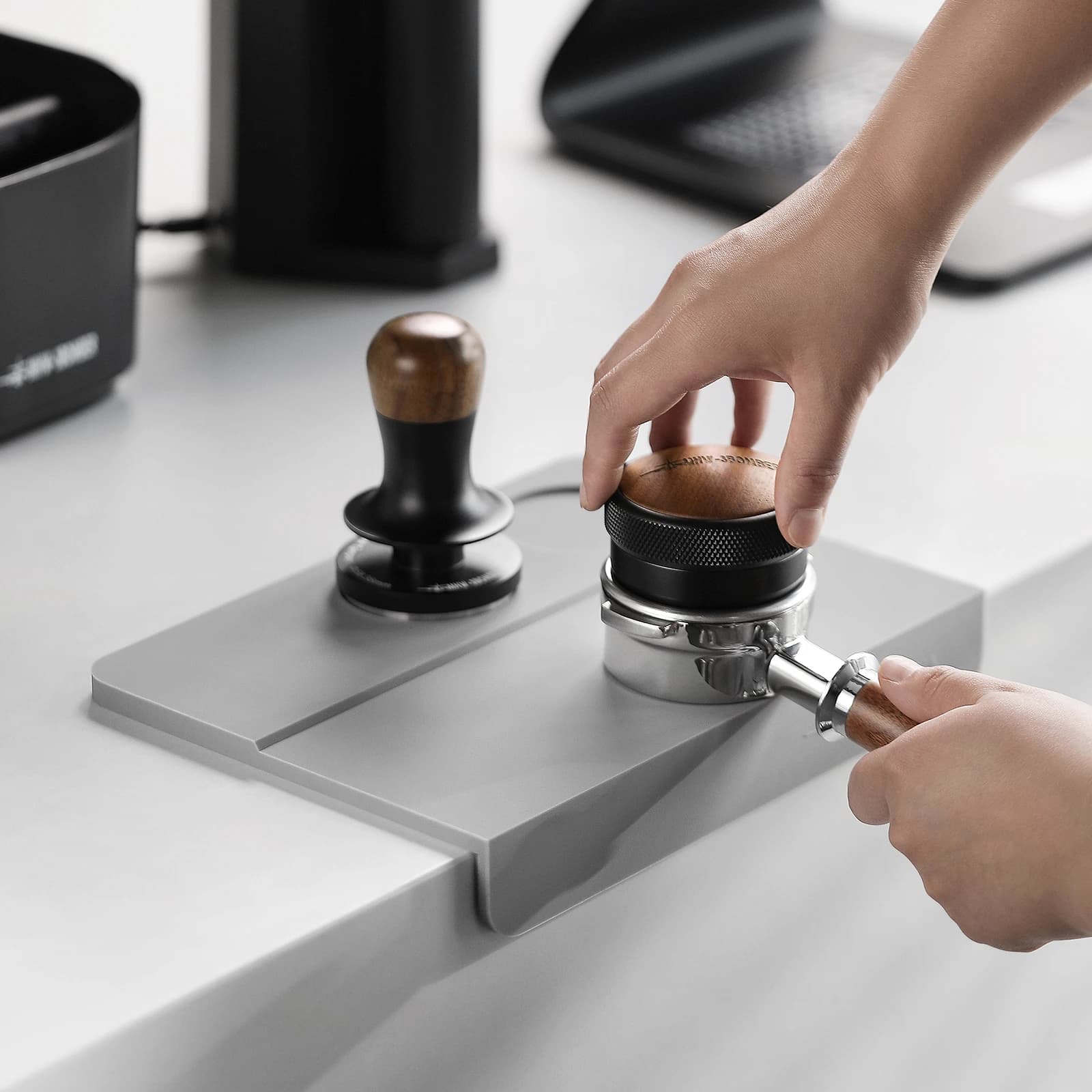 MHW-3BOMBER Silicone Café Tamping Station Expresso Poudre Tamper Polymères Table Protection Pad Acce