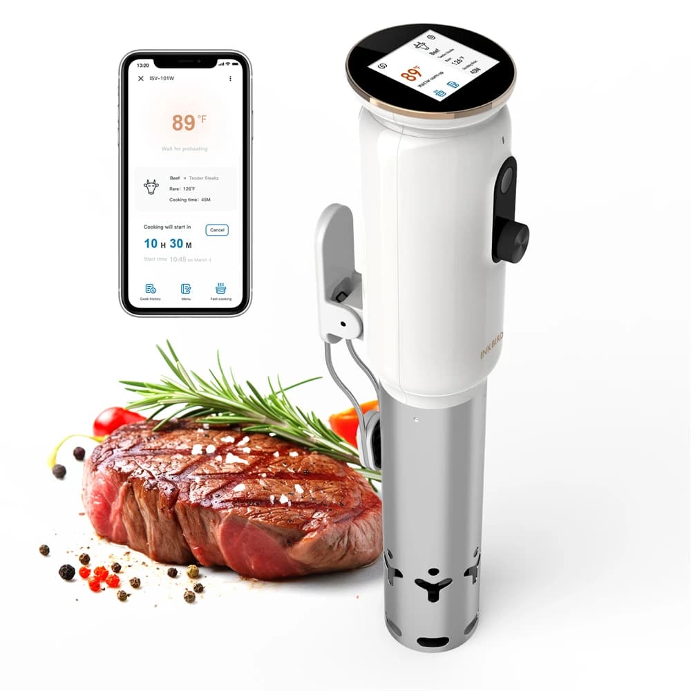 INKBIRD 1000W Sous Vide Cooker EU Plug WiFi Sous Vide Machine ISV-101W 3D Eau cowsurpoids Chauffage 