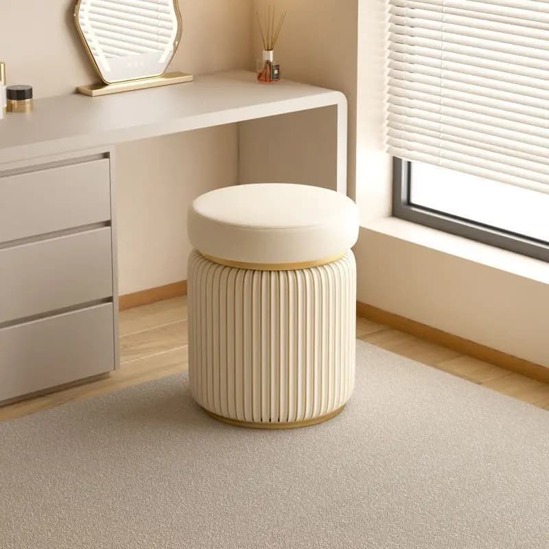 Tabouret rond en lyJean-de luxe abordable pour chambre à coucher, table de fille moderne et simple, 