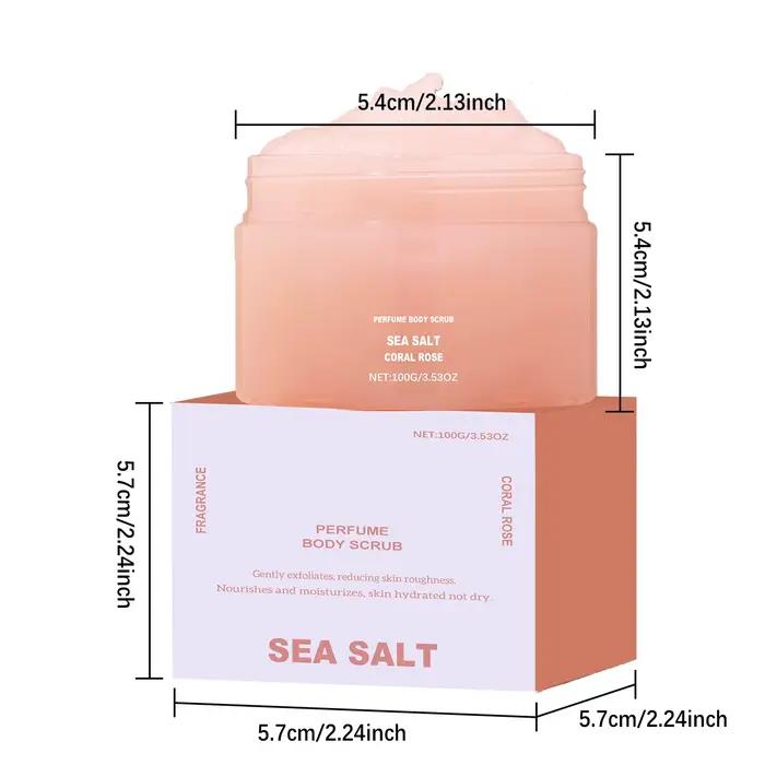 Parfum gommage corporel hydratant lissant peau exfoliant naturel sel Rose corail ambre vanille parfu